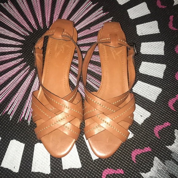 Nicole Shoes - nicole brown leather upper sandals-9